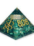 Green Aventurine Angelic Crystal Pyramid with Angel Symbol and Angel Number 808 520 741 for Vastu Good Luck