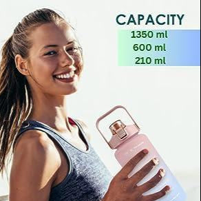3 Pack Motivational Water Bottles Set