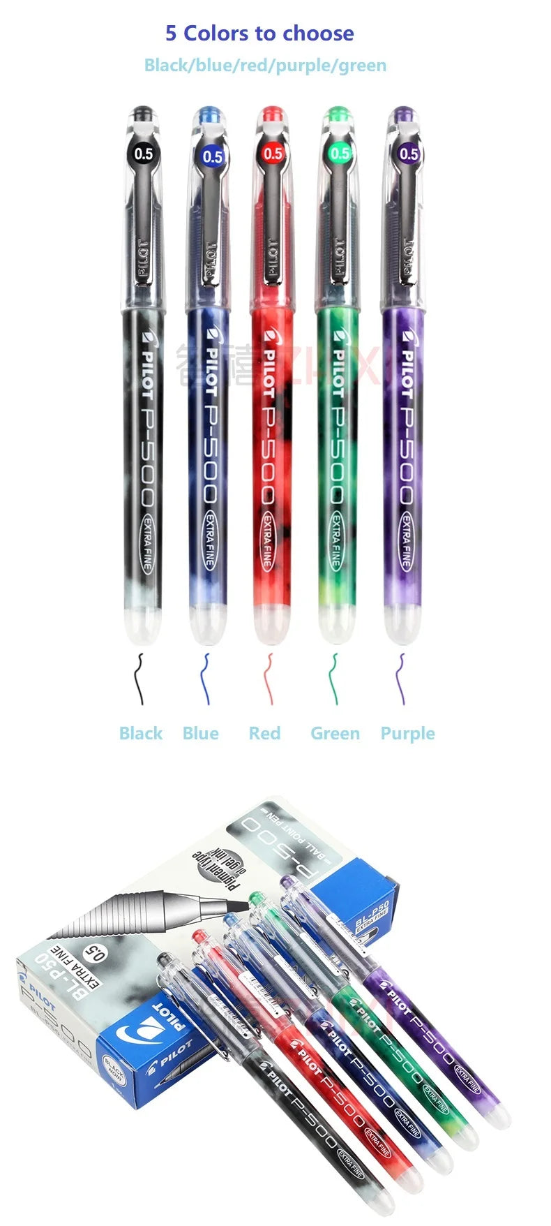 Pilot P-500 0.5mm Gel Pen  Writing Supplies 1 Piece