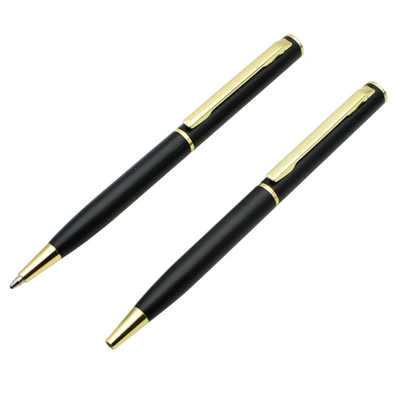 Mini Rotating Pocket-size Ballpoint Pen Metal Material 0.7mm Black Blue Ink Refill Ballpen Office School Supplies Stationery