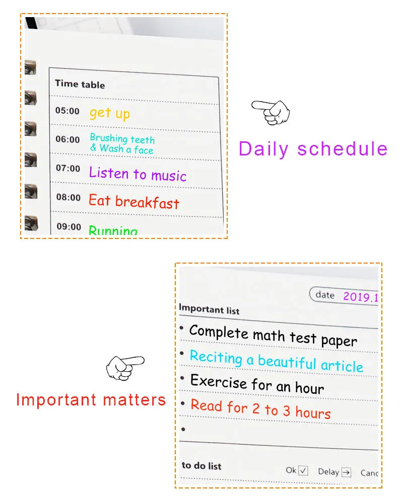2025 Notebooks Agenda Daily Weekly Monthly Plan Spiral Organizer A5 Note Books Monthly Transparent Schedule Agenda Planner
