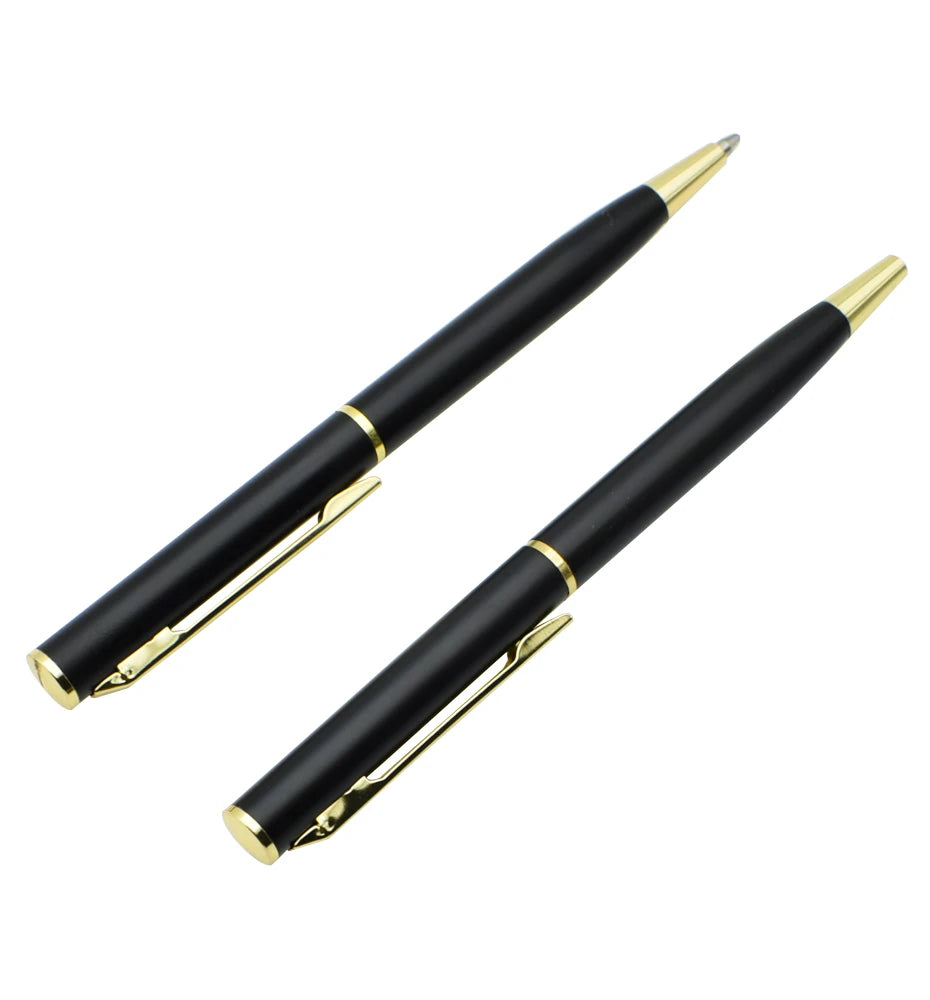 Mini Rotating Pocket-size Ballpoint Pen Metal Material 0.7mm Black Blue Ink Refill Ballpen Office School Supplies Stationery