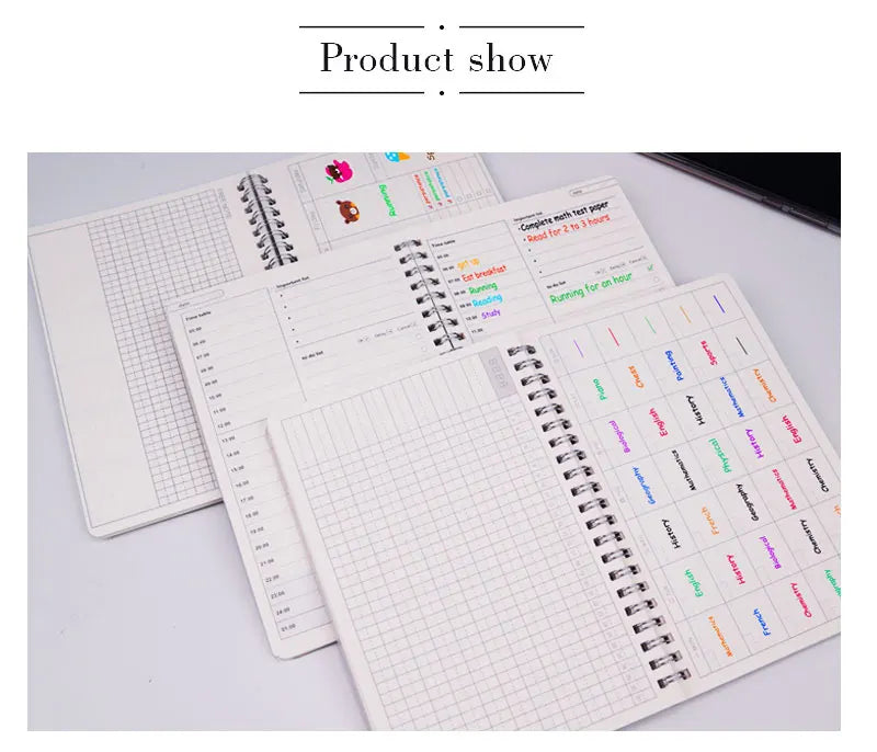 2025 Notebooks Agenda Daily Weekly Monthly Plan Spiral Organizer A5 Note Books Monthly Transparent Schedule Agenda Planner