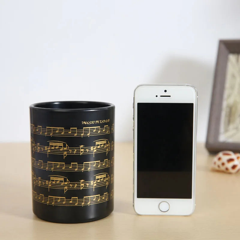 Notes Pen Holder Piano Musical Instrument Design Music Gift Classification Plastic Pen Holder Stationery Student Pencil Holder