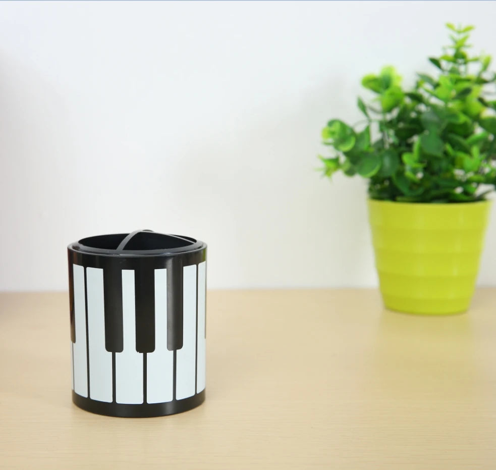Notes Pen Holder Piano Musical Instrument Design Music Gift Classification Plastic Pen Holder Stationery Student Pencil Holder