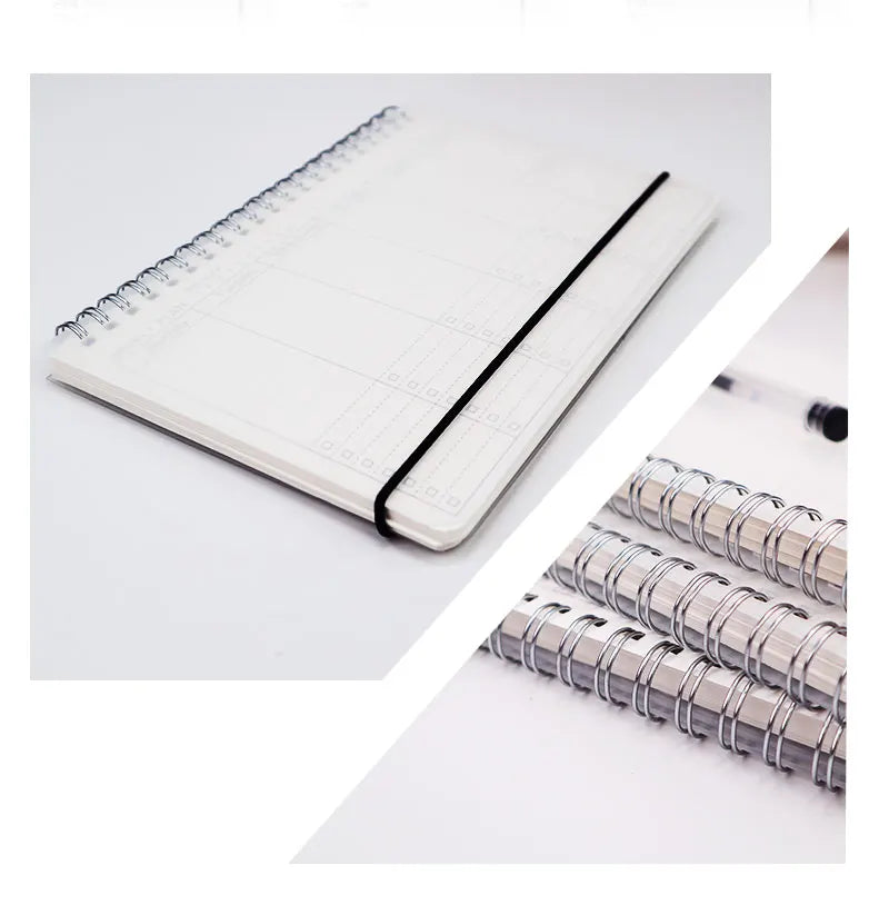 2025 Notebooks Agenda Daily Weekly Monthly Plan Spiral Organizer A5 Note Books Monthly Transparent Schedule Agenda Planner