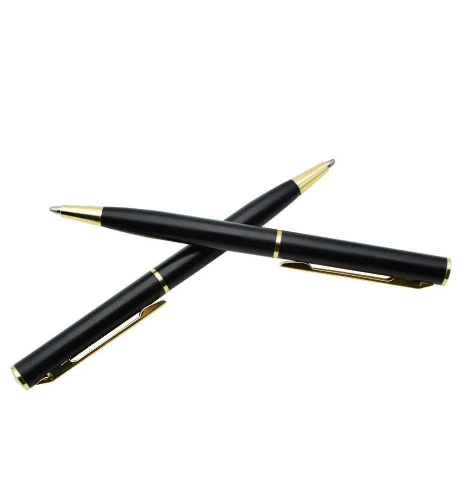 Mini Rotating Pocket-size Ballpoint Pen Metal Material 0.7mm Black Blue Ink Refill Ballpen Office School Supplies Stationery