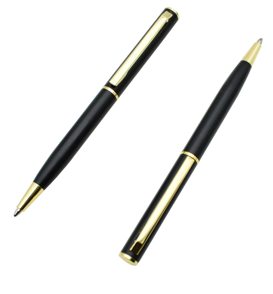 Mini Rotating Pocket-size Ballpoint Pen Metal Material 0.7mm Black Blue Ink Refill Ballpen Office School Supplies Stationery