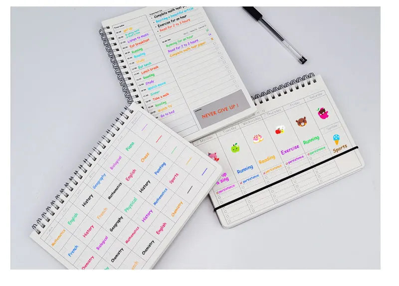 2025 Notebooks Agenda Daily Weekly Monthly Plan Spiral Organizer A5 Note Books Monthly Transparent Schedule Agenda Planner