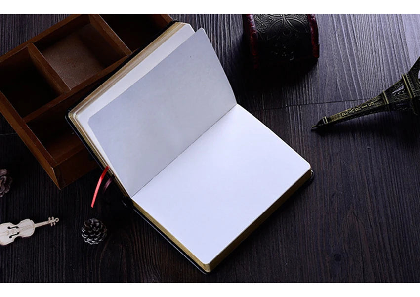 Creative Retro Students Daily Notebook Book Shaped Writing Notepad Office School Notebooks Diary Book Stationery Supplies