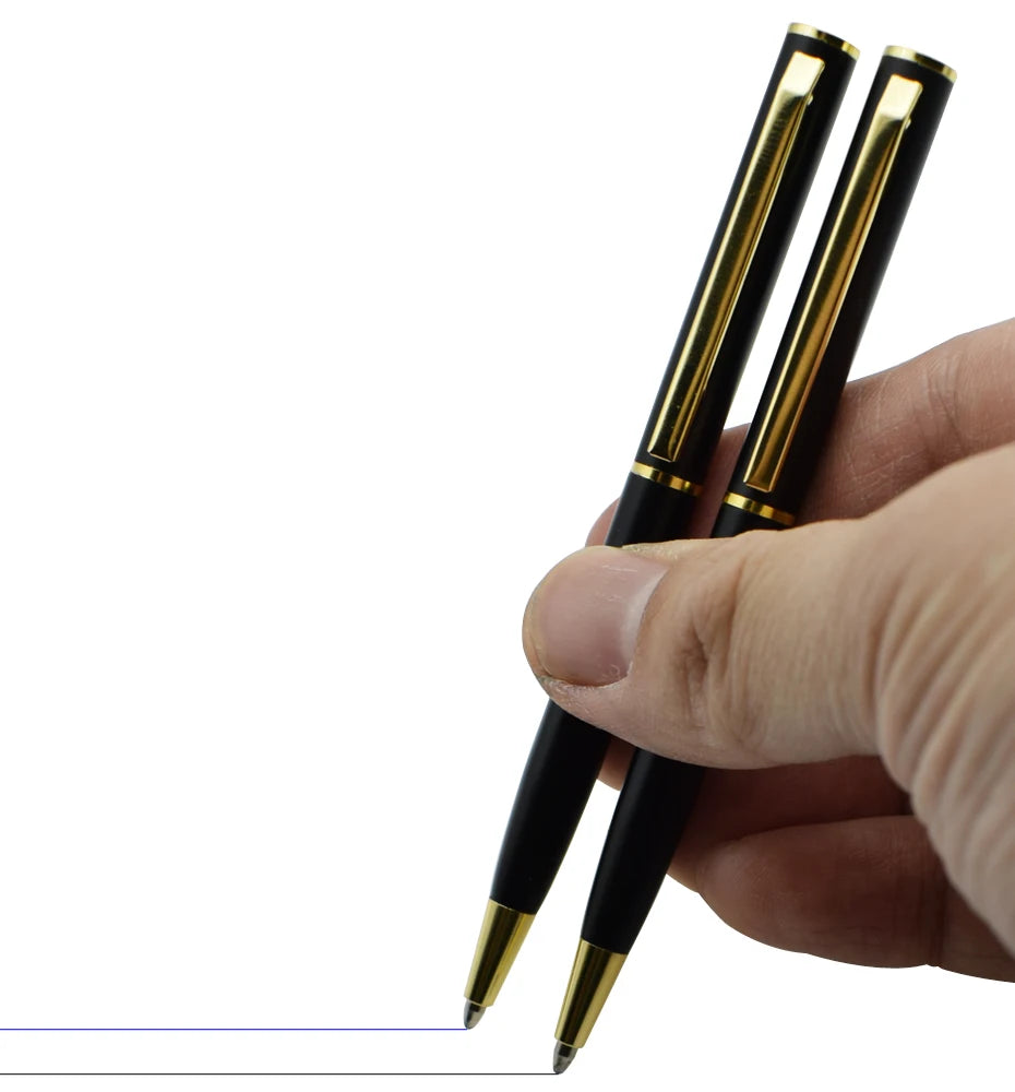 Mini Rotating Pocket-size Ballpoint Pen Metal Material 0.7mm Black Blue Ink Refill Ballpen Office School Supplies Stationery