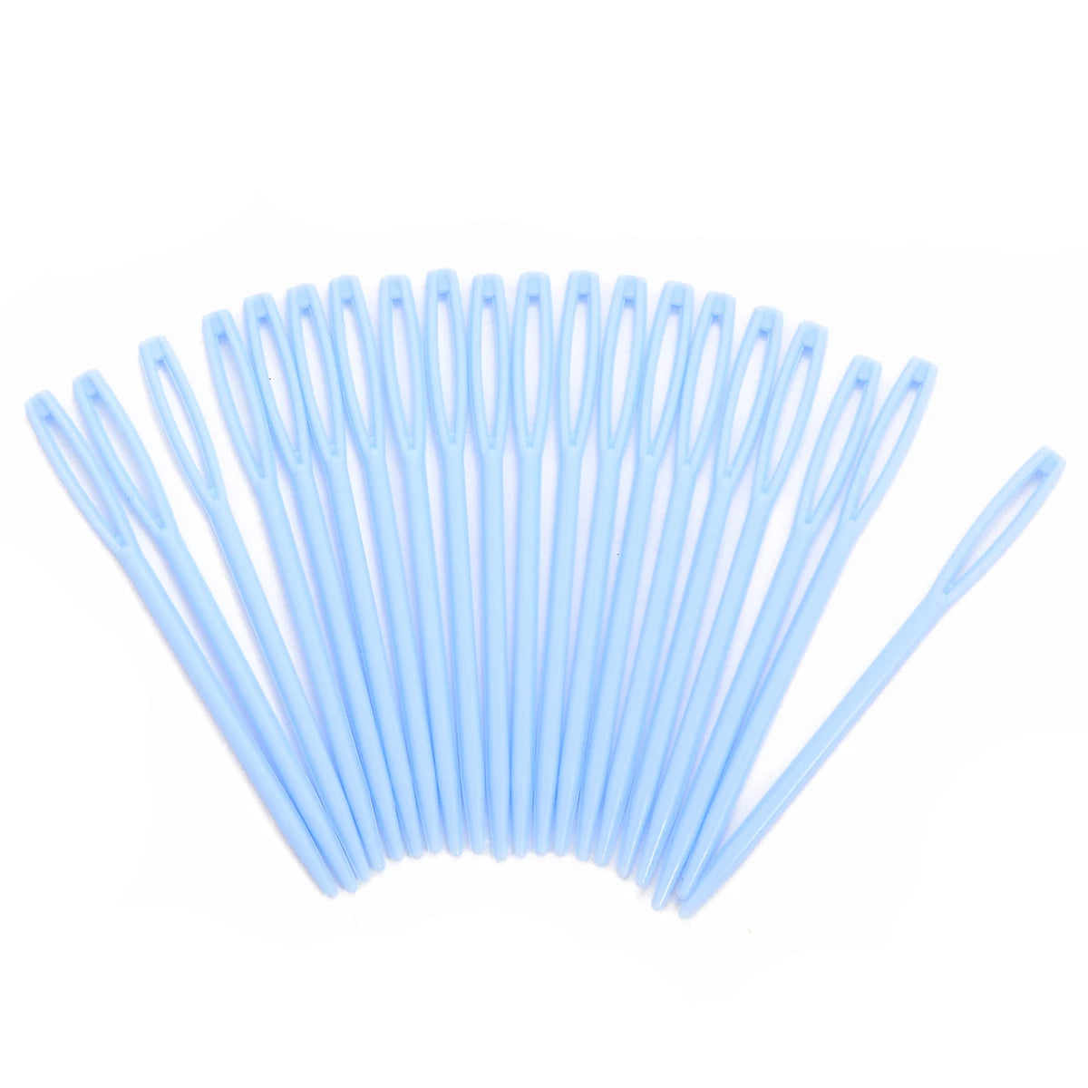 20PCs Mixed Color 7cm/9cm Plastic Knitting Needles Crochet Hooks Wool Yarn Needle Children DIY Sweater Weaving Tools Accessories