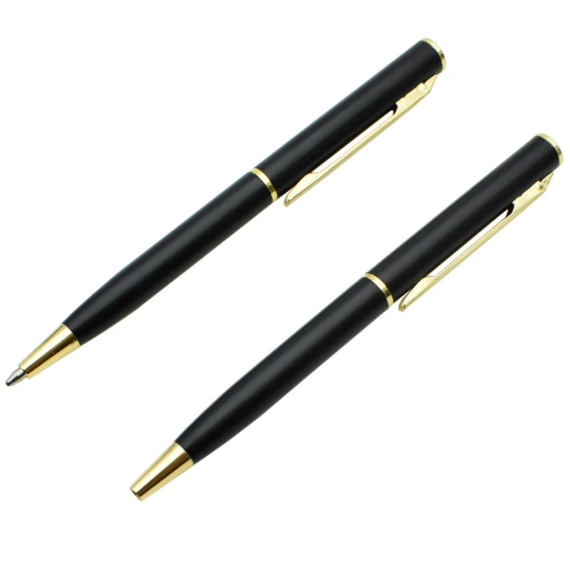Mini Rotating Pocket-size Ballpoint Pen Metal Material 0.7mm Black Blue Ink Refill Ballpen Office School Supplies Stationery