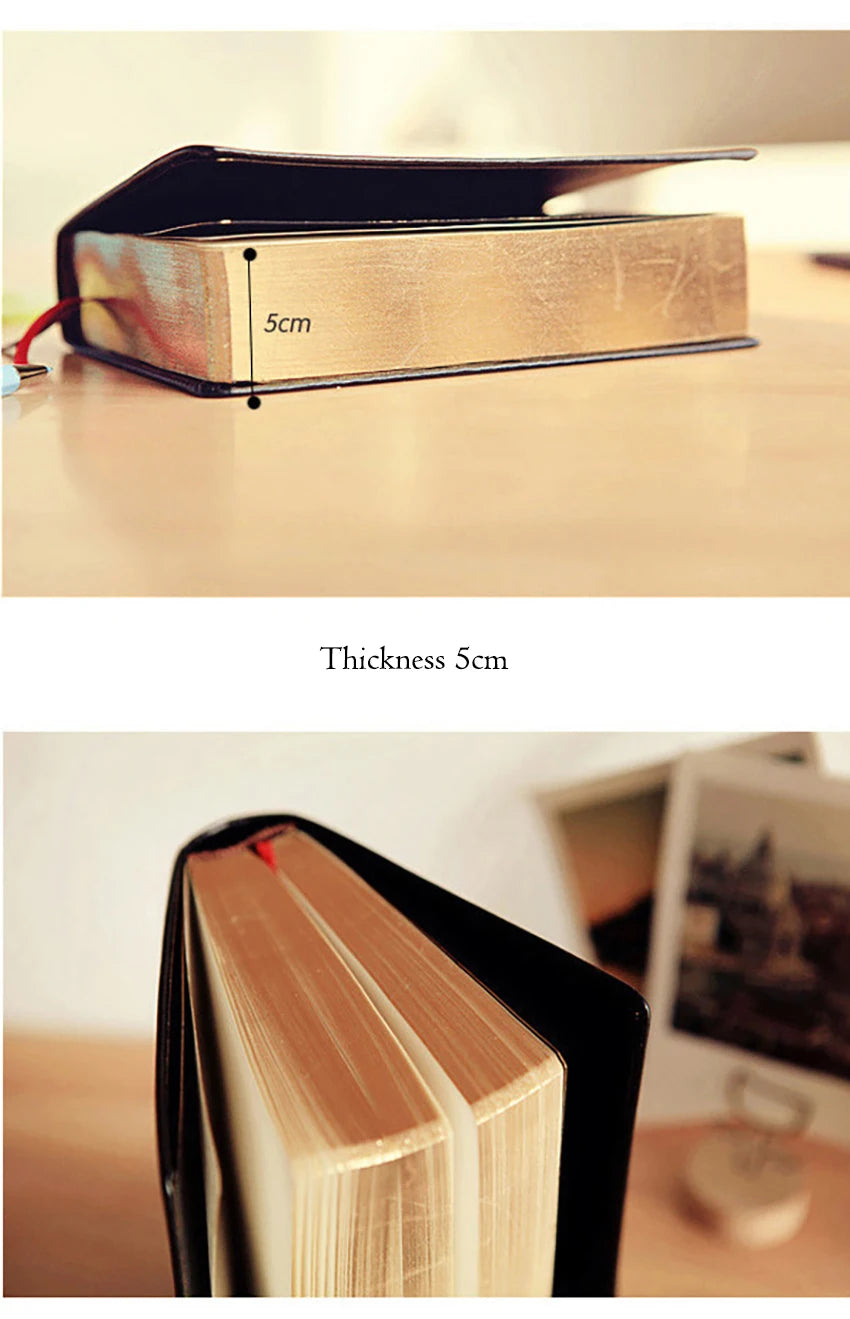 Creative Retro Students Daily Notebook Book Shaped Writing Notepad Office School Notebooks Diary Book Stationery Supplies