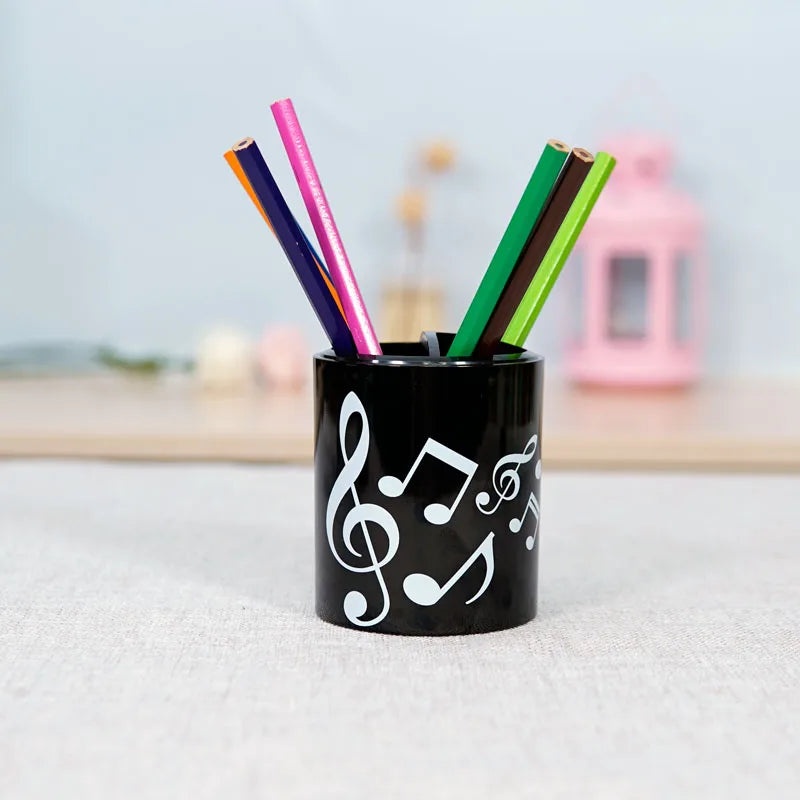 Notes Pen Holder Piano Musical Instrument Design Music Gift Classification Plastic Pen Holder Stationery Student Pencil Holder