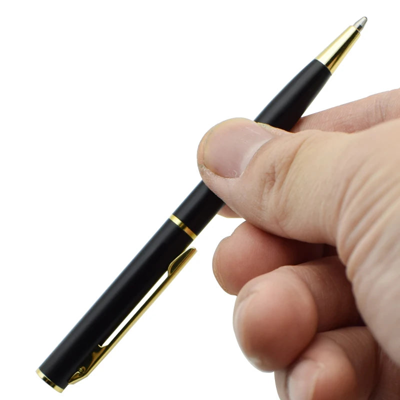 Mini Rotating Pocket-size Ballpoint Pen Metal Material 0.7mm Black Blue Ink Refill Ballpen Office School Supplies Stationery