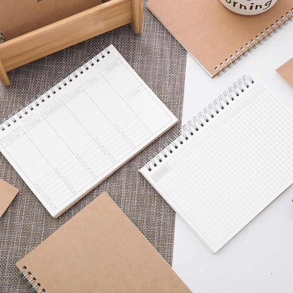 Daily Weekly Planner Notebook Spiral Agenda Daily Schedule Journal Notebooks Time To Do List Office Stationery School Supplies