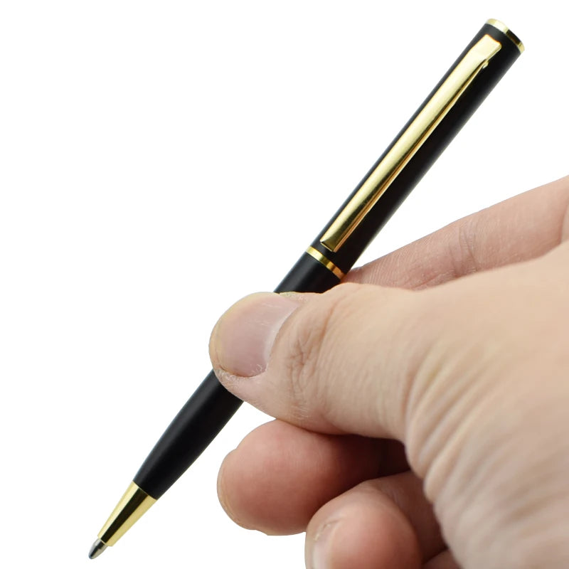 Mini Rotating Pocket-size Ballpoint Pen Metal Material 0.7mm Black Blue Ink Refill Ballpen Office School Supplies Stationery
