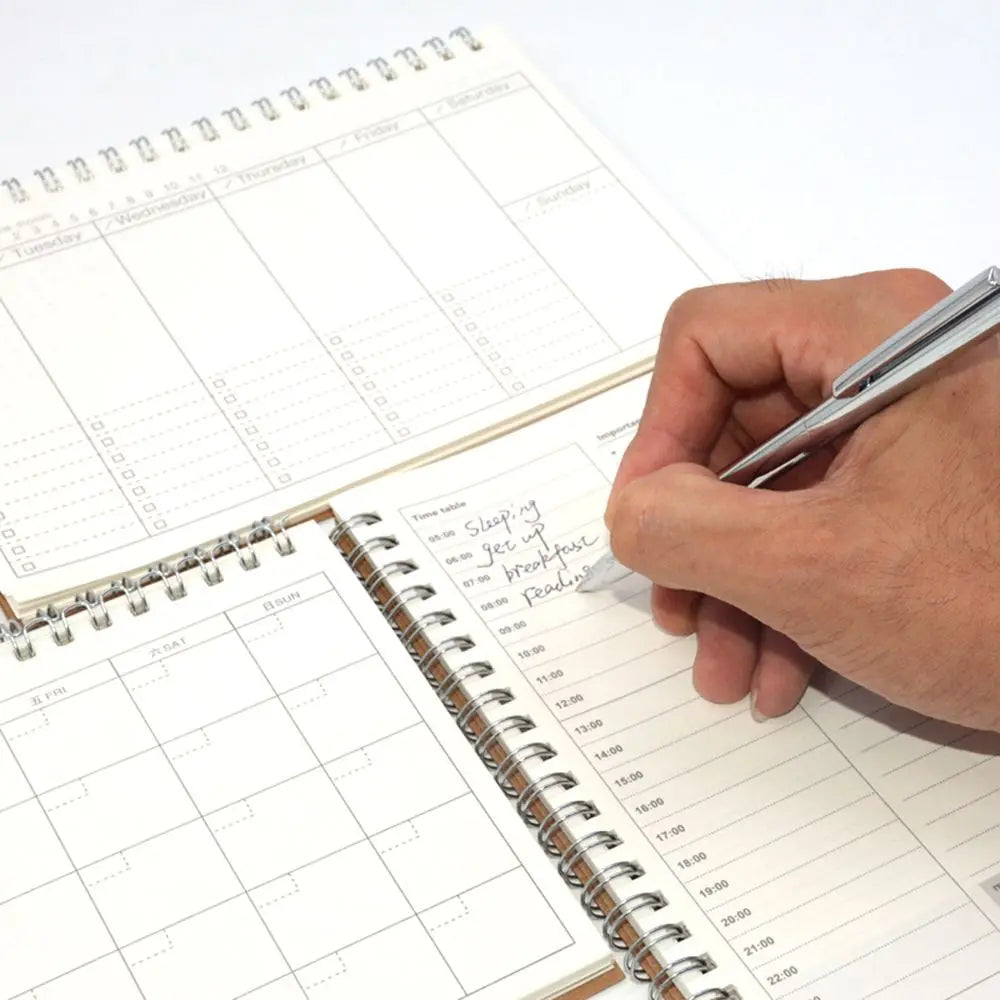 Daily Weekly Planner Notebook Spiral Agenda Daily Schedule Journal Notebooks Time To Do List Office Stationery School Supplies