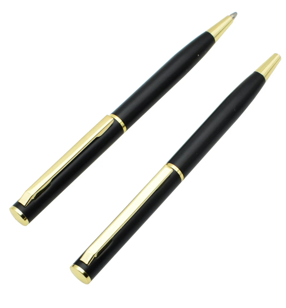 Mini Rotating Pocket-size Ballpoint Pen Metal Material 0.7mm Black Blue Ink Refill Ballpen Office School Supplies Stationery