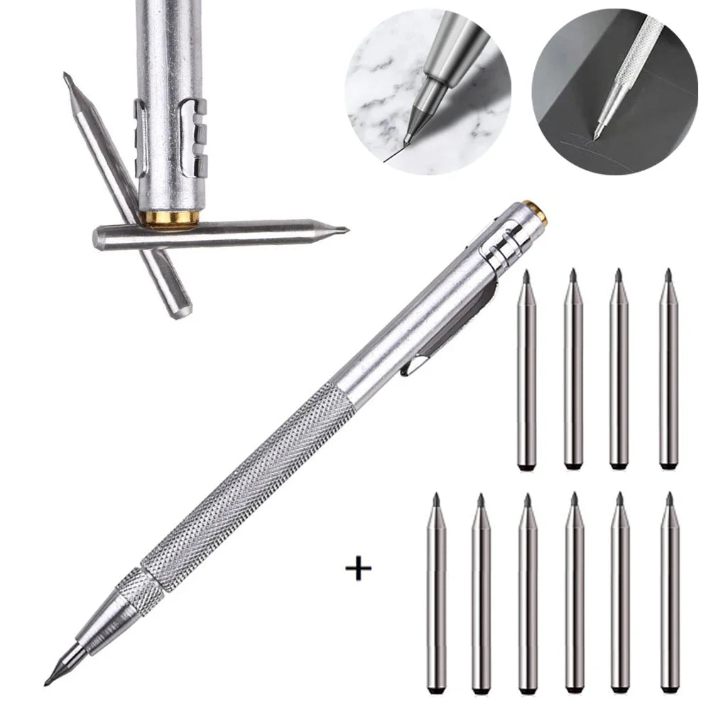 11/10/6/2pcs Diamond Scribing Pen  Carbide Tip Carbide Engraving Pen Nib Stylus Pens For Glass Ceramic Metal Hand Tool