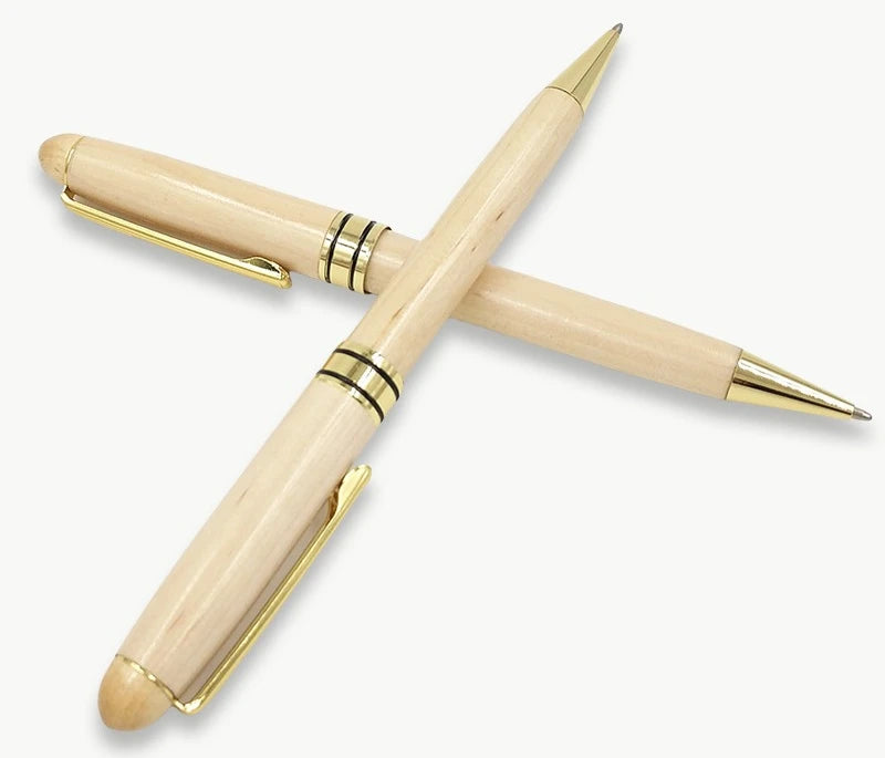 Custom Wood Ballpoint Pen Laser Engrave LOGO Text Personalized Sign Pen for Family Company Friend Gift Box Available