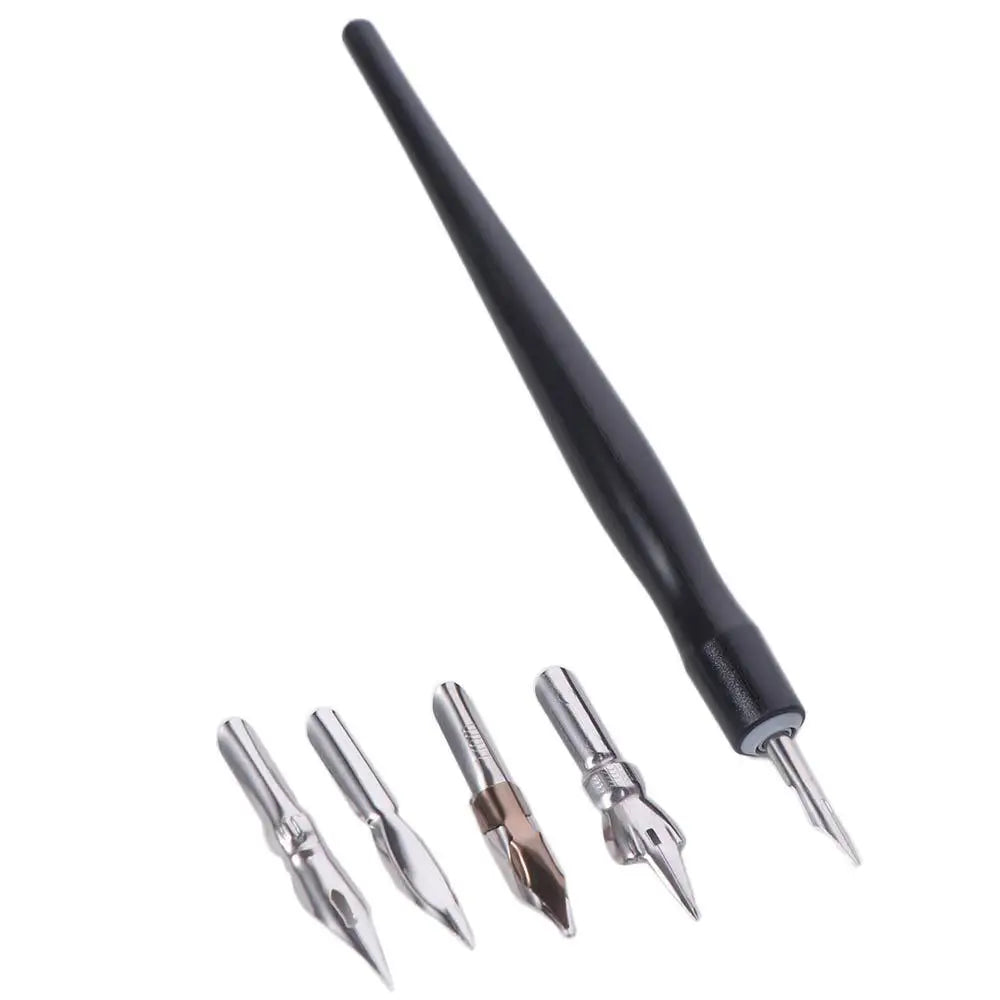 Durable Avoid Scrubbing Panel Line Pen Leaking Pen with 5 Nibs Infiltration Line Pen Plastic Assembly Permeation Pen Drawing