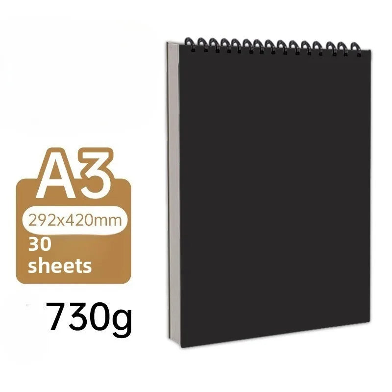 A3/A4/A5/A6 Sketchbook Top Spiral Binding Sketch Board 1 Pack of 30 Sheets Acid-Free Art Sketchbook Art Sketch Painting Writing