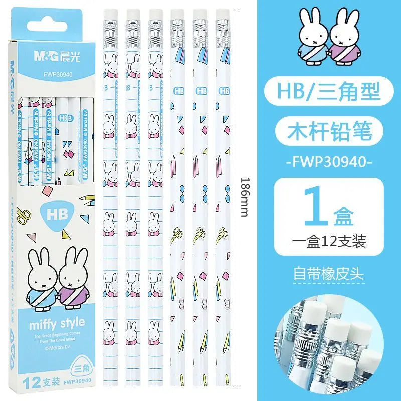 Miffy Rabbit Hb Pencil Anime Cartoon Simple Creative  Kawaii Student Sketching Drawing Daily Writing Pencil Stationery