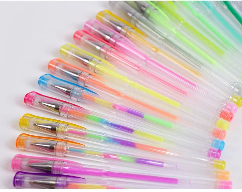 100/5Pcs Gel Pen Set 100 Colored Gel Pens for Coloring Books Drawing Doodle Crafts Scrapbooks Journaling Planner School Supplies