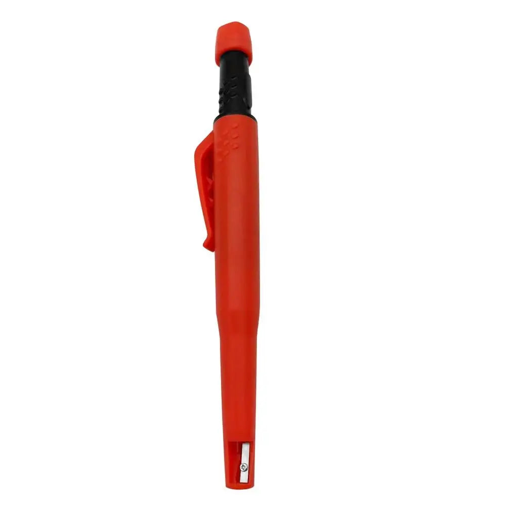 Solid Carpenter Mechanical Pencil One-piece design Pen Cap With Sharpener Woodworking Construction Pencil Stationery Supplies