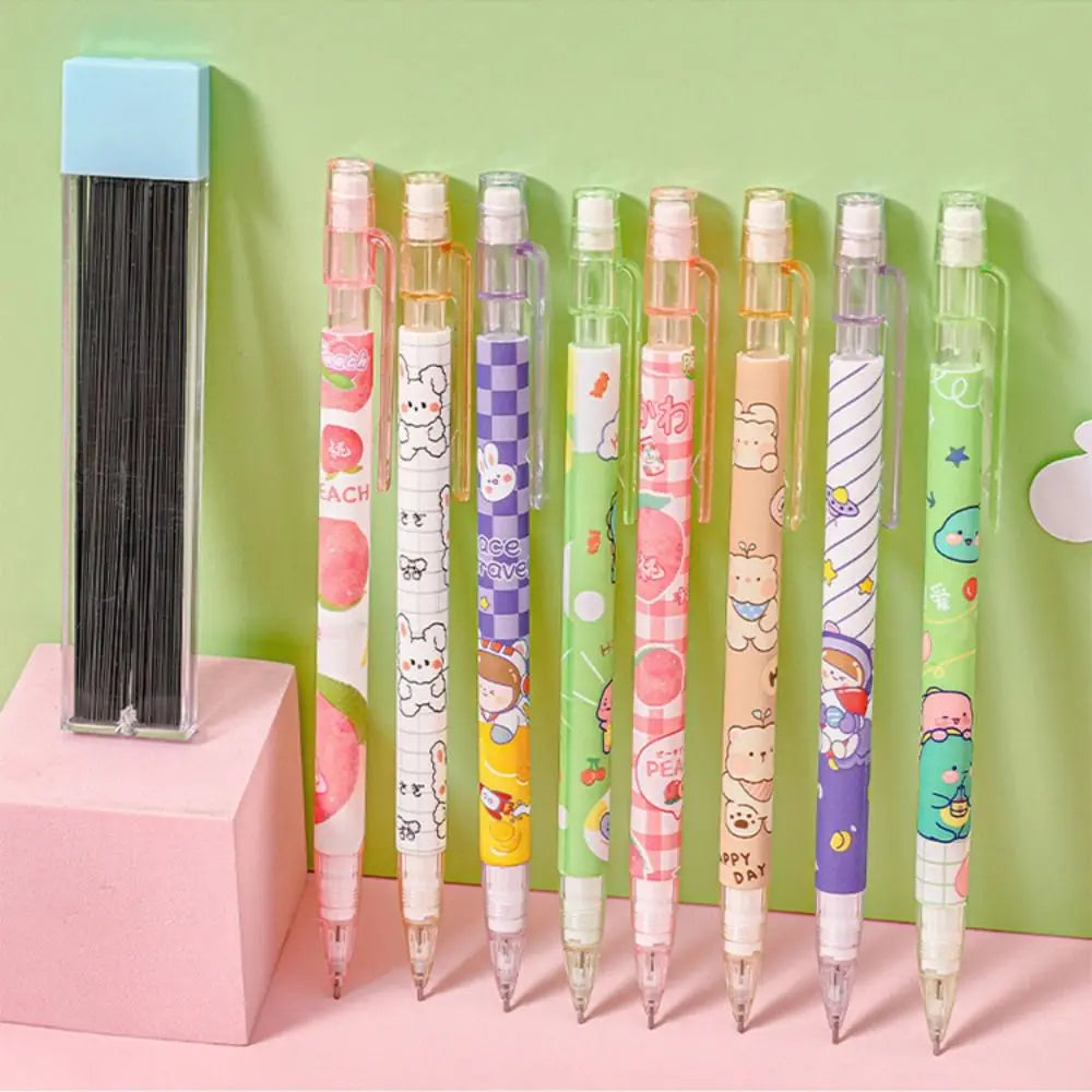 Writing Tool 0.5mm Mechanical Pencil Peach Animals Automatic Pencils Astronaut Cute Press Pen Office Supplies
