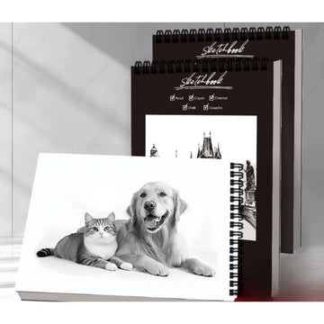 A3/A4/A5/A6 Sketchbook Top Spiral Binding Sketch Board 1 Pack of 30 Sheets Acid-Free Art Sketchbook Art Sketch Painting Writing