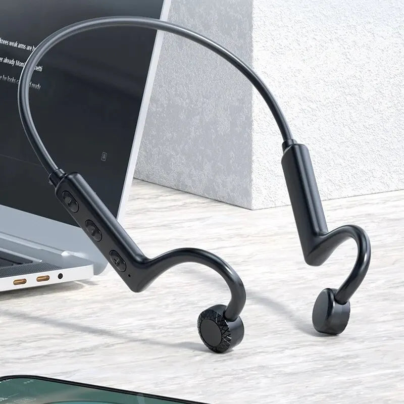 Ks19 Tws Bone Conduction Earphone Wireless Bluetooth Headphones Neckband Sports Headset Hearing Aid Earphone Handsfree With Mic