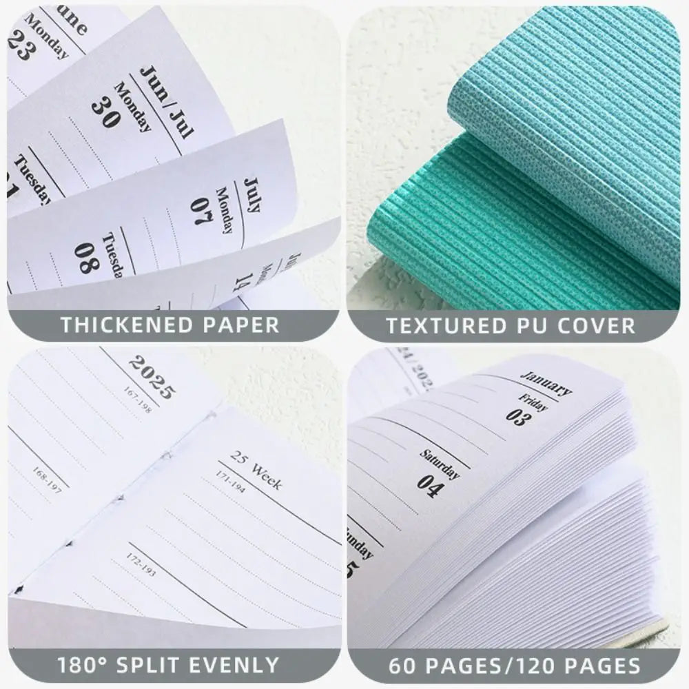 English A7 Mini Pocket Notebook To Do List Taking Notes Efficiency Plan Notebook 12 Months Diary Notepad 365 Days Notepad