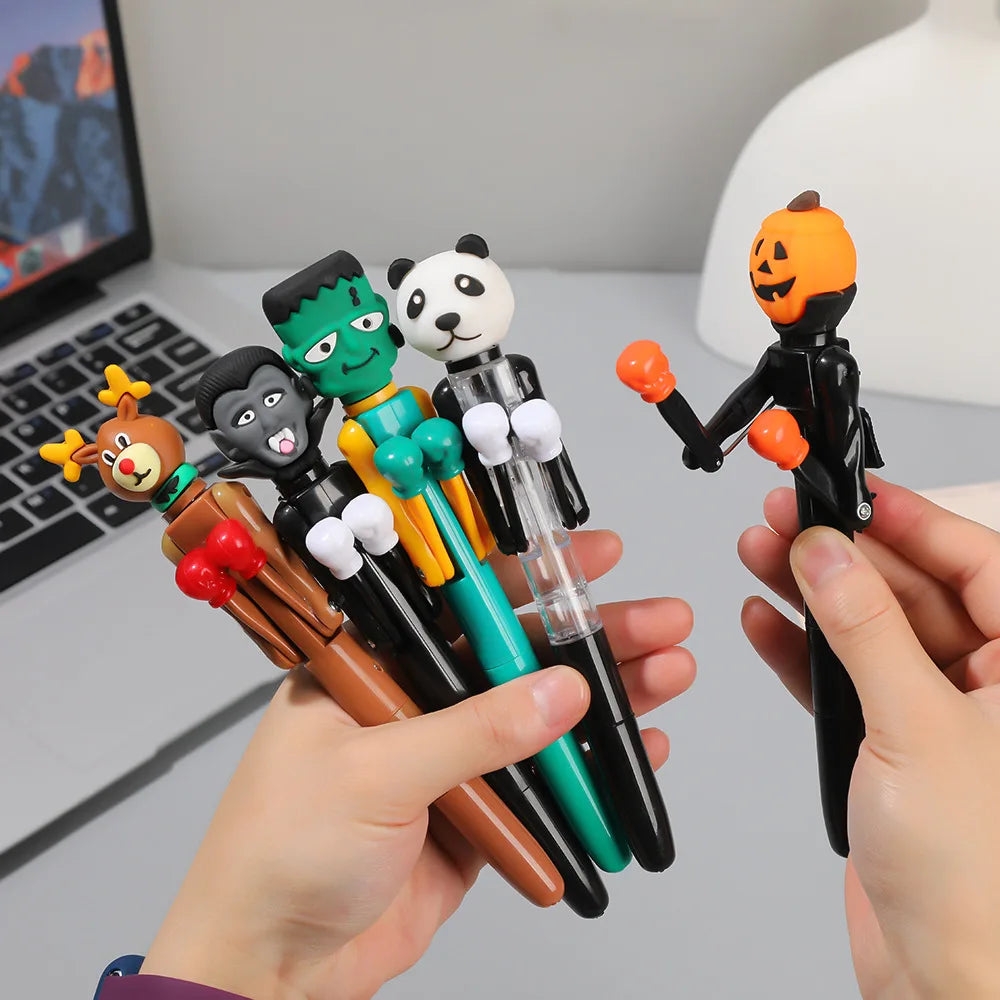 Writing Interactive Boxing Pen 1.0mm Boring Fun Mechanism Fist Pen Signature Press Ballpoint Pen Boxing Fighting Pen Party Game