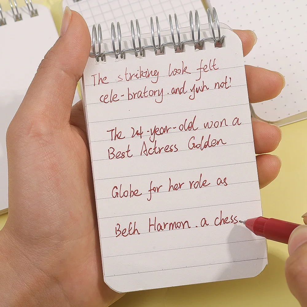 A7 Pocket Notebook Portable Mini Diary Planner Word Books Organizer Small Notepad Coil Booklet School Office Stationery