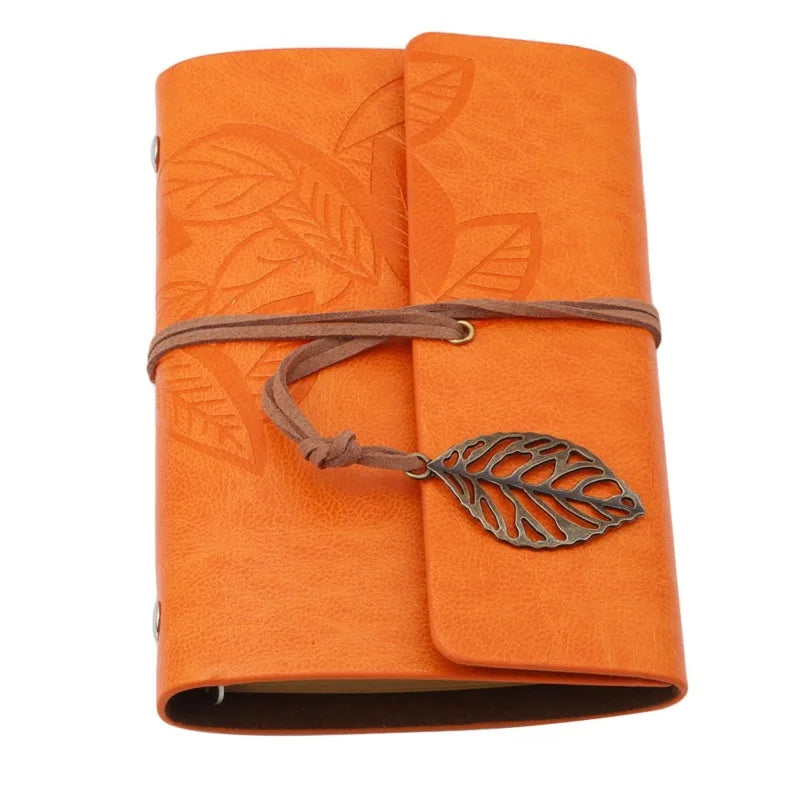 Spiral Notebook Retro Diary Antique PU Leather Notebook A7 Replaceable Stationery Gift Travel Journal