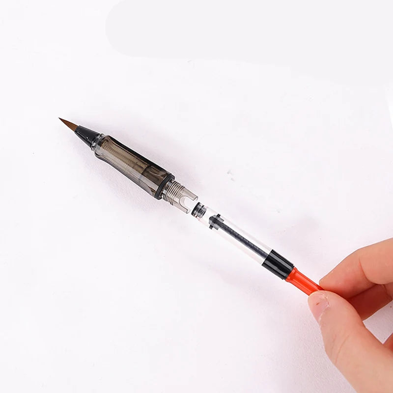 Pen Type Calligraphy Brushes Beginner's Writing Brush Soft Weasel Hair Small Regular Script Brush for Student Painting Writing