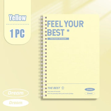60Sheets/Book A5 Spiral Notebooks Perforated Pages Color Notepad Horizontal Line Inner Pages Diary Book Students