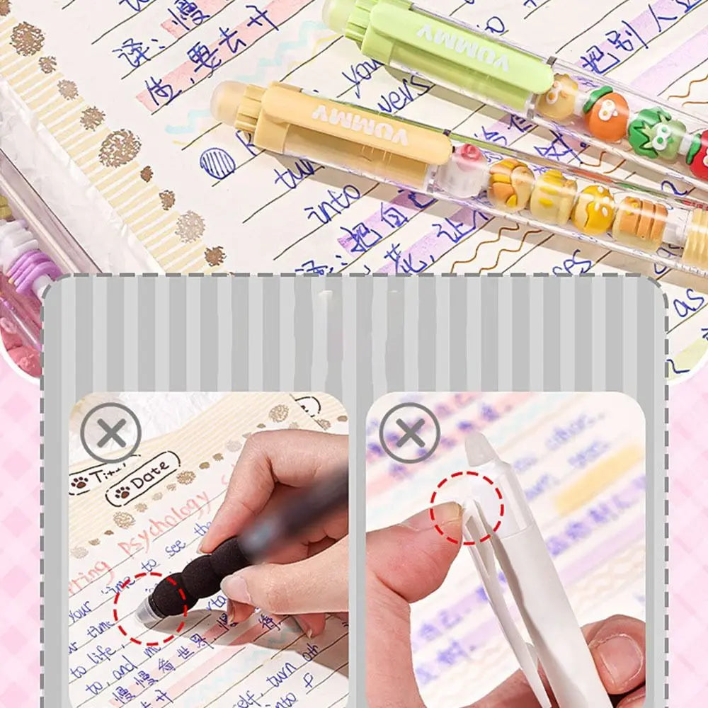 Gifts Writing Stationery Press Gel Pen Beads Student Pen Panda Cherry Blossom String Pen DIY Erasable Decompression Pen