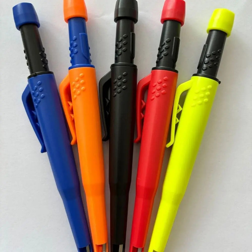 Solid Carpenter Mechanical Pencil One-piece design Pen Cap With Sharpener Woodworking Construction Pencil Stationery Supplies