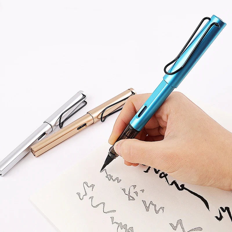 Pen Type Calligraphy Brushes Beginner's Writing Brush Soft Weasel Hair Small Regular Script Brush for Student Painting Writing