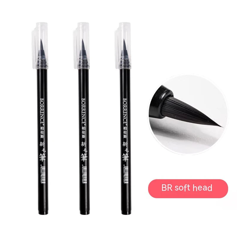 High Quality Calligraphy Practice Pen Soft Watercolor Brush BR Small Regular Script Brush Student Art Painting Writing Supplies