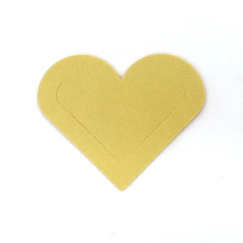 Heart Shaped PU Leather Bookmark Colorful Double Sided Tablet Gift for Book Lovers Readers and Diary Lovers