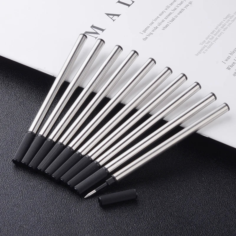 High quality ballpoint pen business signing pen stainless steel material replaceable refill office school supplies stationery