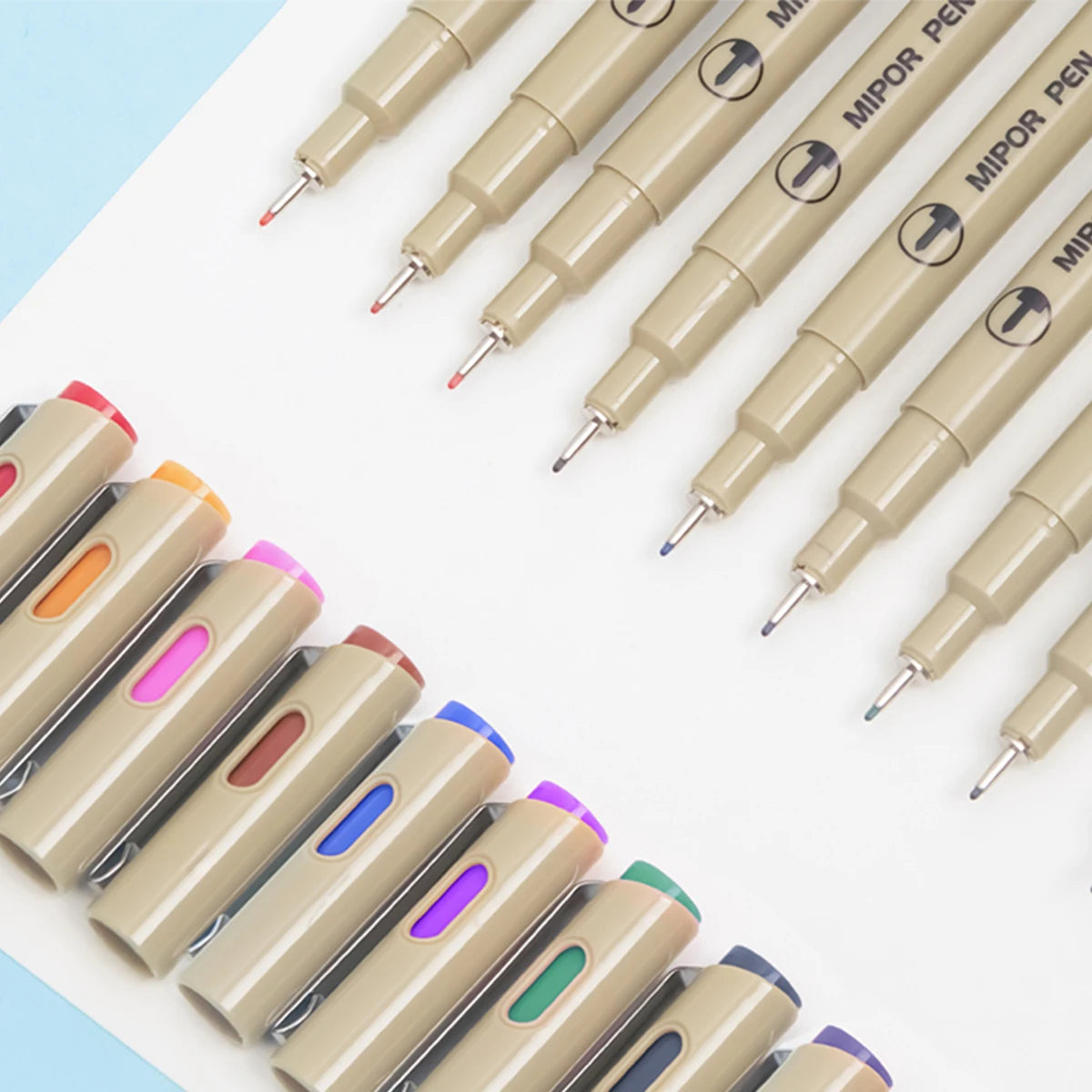 9 Colors Micro-line Pens Waterproof Durable Fine Line Drawing Art Pen Painting Drawing Marking Journaling Lllustrating Drawing
