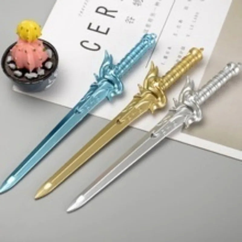 3PCS Weapons Pen Wholesale School Goods Cute Creative Stationery Prizes Fresh Black Pen Suitable Student Study Educate Supplies