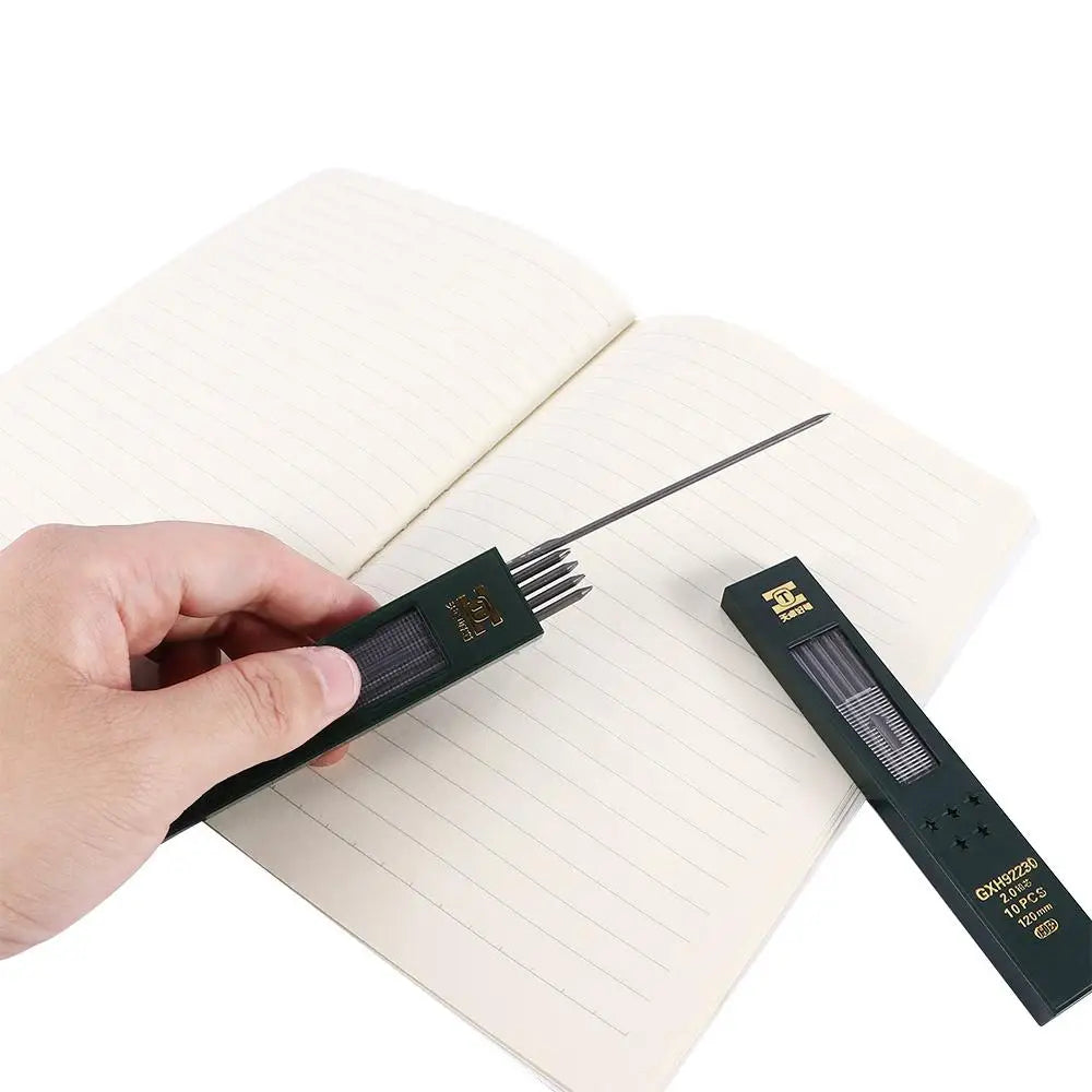 Pen Core 10 Pcs/box Writing Black Pencils Mechanical Pencil Refill Student Stationery HB/2B Lead for School Supplies