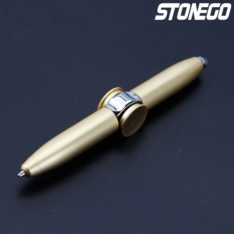 STONEGO Relieve Stress Spinner Pen Stonego Gyroscope Decompression Light Ball Pen Shape Finger Gyro Writing Pen